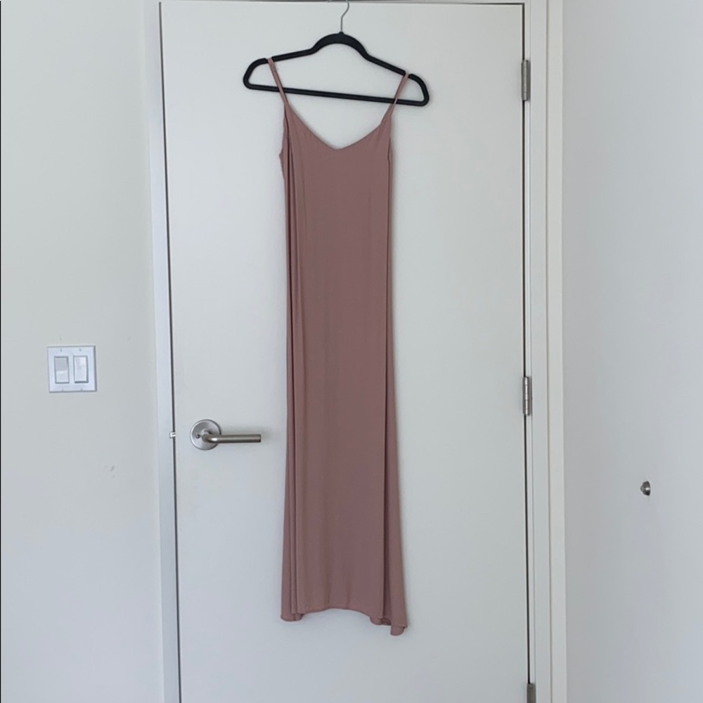 Dusty, pink maxi slip Reformation dress